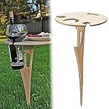 4. Der Klapptisch und der Pfahl nehmen wenig Platz ein, so dass er leicht für ein Picknick oder einen Strandausflug mitgenommen werden kann.