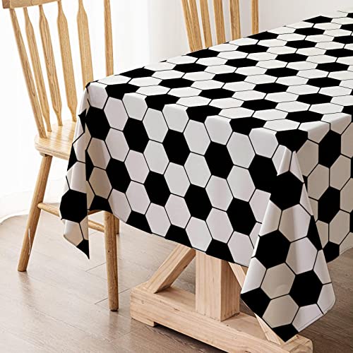 Hafangry Soccer Tablecloth For Soccer Themed Birthday Party Decoration Home Kitchen Dining Room Table Decor-60×84Inch #TOP4