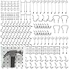 Tuparka Assortiment haken voor ophangbord, organiseren, 120 stuks met 50 haaksloten