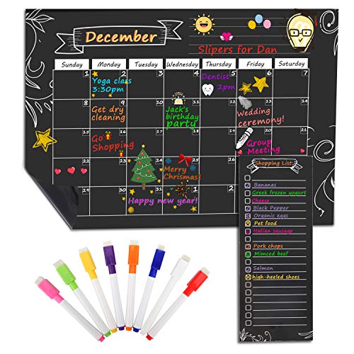 Alacrisa Magnetic Acrylic Calendar For Fridge Refrigerator