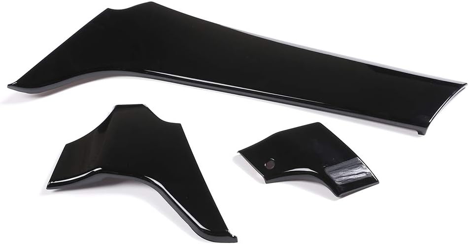 Car Central Control Decoration Panel Trim Accessories 3pcs for Mercedes Benz GLE GLS ML GL Class 320 350 400 2012-2019 (Black)