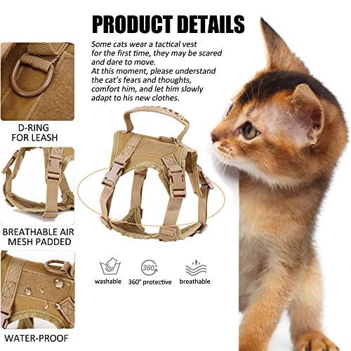 Arnés para gatos con mango de control AIWAI ajustable y resistente para mascotas 8