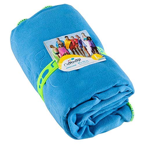 Toalha de microfibra Nabaiji L, 80 cm x 130 cm (Azul)