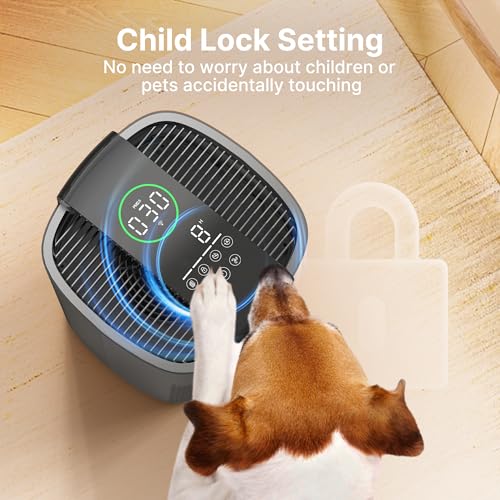 Image of Air Purifiers for Smoke, HEPA Air Purifiers for Home Large Room Up to 3600 Ft with PM 2.5 Air Laser Sensor, HEPA 3-in-1 air Filter Filters Airborne Particles, Wildfire Smoke, MR7566-WF, Grey
