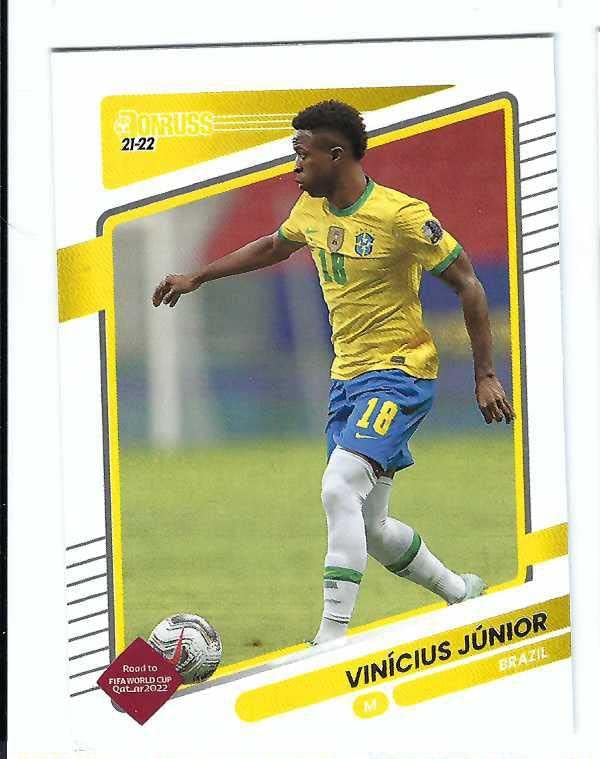VINI VINICIUS JR JUNIOR 2021-22 Panini Donruss Road to FIFA World Cup Qatar 2022 Soccer #26 Card Brazil