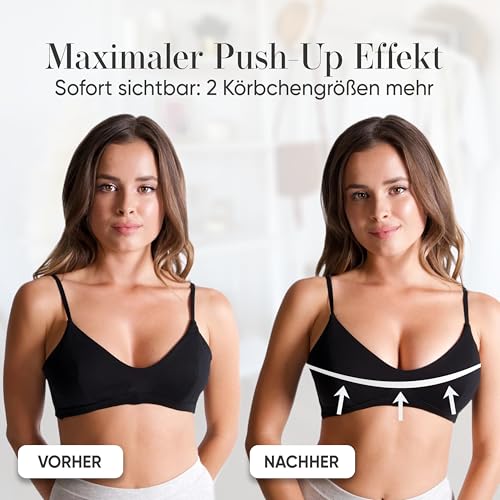 Lillypads® Push Up Pads – Selbstklebende BH Einlagen für Push-Up Effekt – Klebe BH - Wiederverwendbare BH Klebepads für große & kleine Brust – Sticky Bra Silikon Pads - Größe S