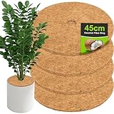 CELMAN Kokosmatte für Pflanzen - 4X Kokosscheibe, Winterschutz Wurzelschutz, Unkrautschutz für Blumentopf & Garten, Biologisch abbaubar (45 cm - 4 Stück)