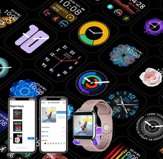 Miniatura 3 de Cosbary Reloj inteligente para mujeres y hombres con monitor de frecuencia cardíaca, presión arterial, monitor de oxígeno en sangre, rastreador de