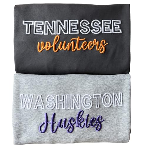 Custom 3D Puff Embroidery Team Sweatshirt – Personalized Mascot-Inspired Game Day Crewneck – School Spirit Apparel – Back to School Gift for Her/Him – Custom Team Hoodie Multi