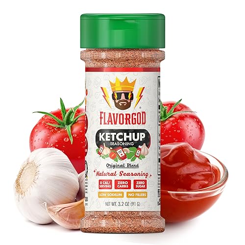 Image of Ketchup Seasoning Mix by Flavor God - Premium All Natural & Healthy Spice Blend for Grilling Chicken, Beef, Seafood, Vegetables, Salad, Tacos, Pizza, & Pasta - Kosher, Gluten-Free, Dairy-Free, Vegan, Keto Friendly