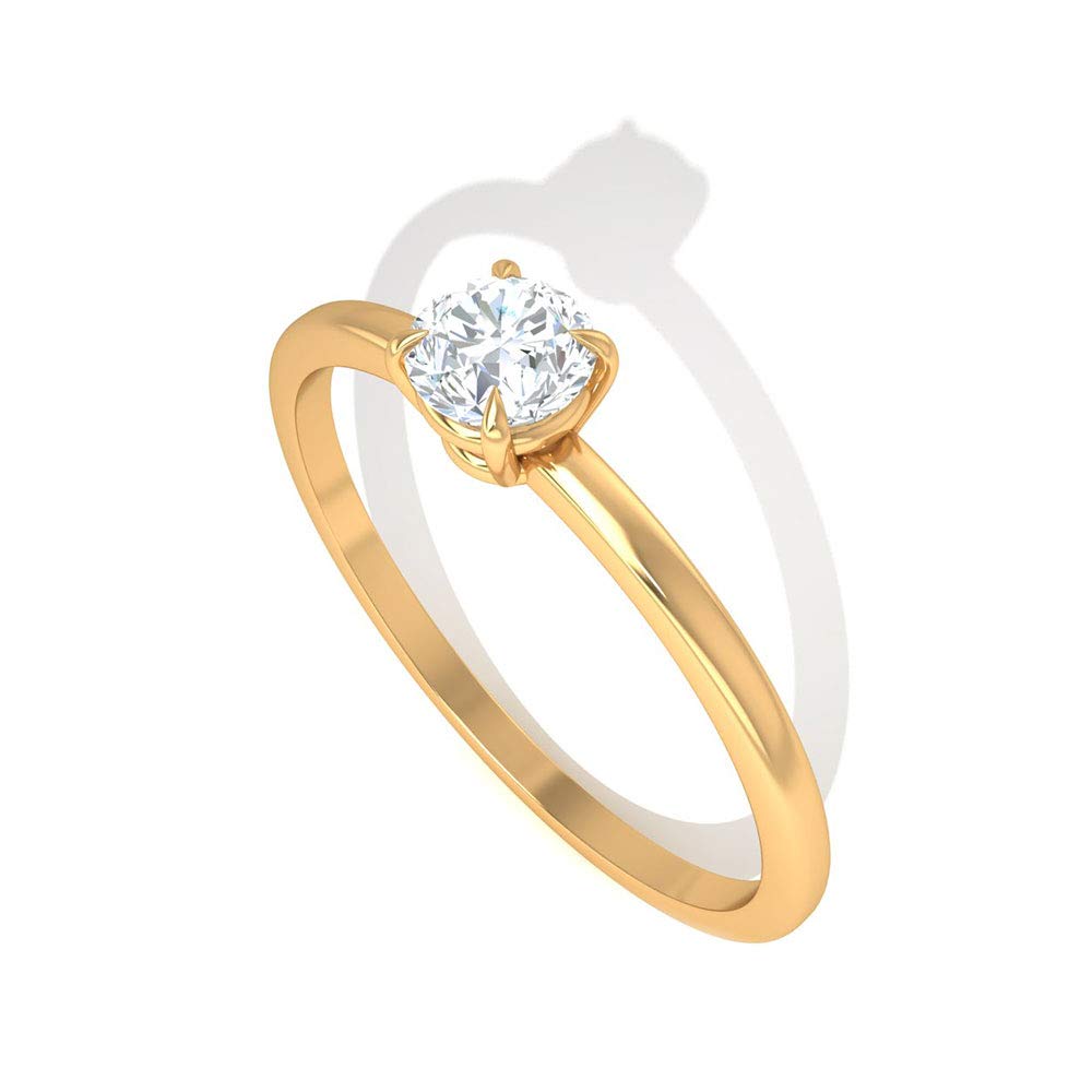 14 CT Moissanite GH-VS1 Color Clarity Solitaire Engagement Ring, 4 Prong IGI Certified Moissanite Unique Wedding Ring for Bridal,