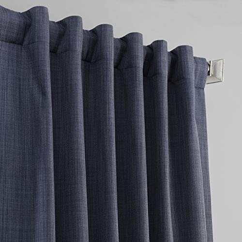 HPD Half Price Drapes Italian Faux Linen Blackout Curtains for Living Room & Bedroom 50 X 84 Solid Thermal Insulated Window Treatment Curtain (1 Panel) - Image 4