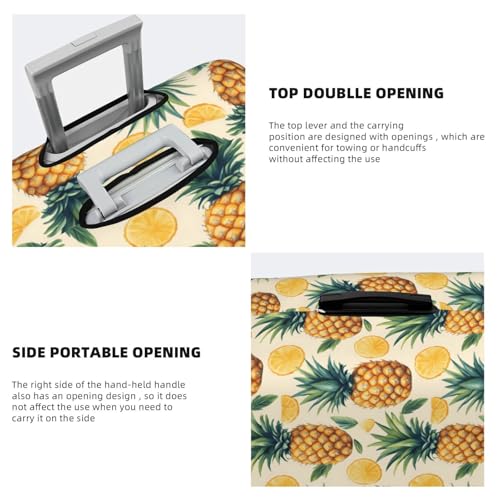Luggage Cover Protector - Pineapple Print Fit 18-21 Inch Suitcase Covers for Luggage4