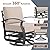 RTDTD Aluminum Outdoor Patio Furniture Set,4 Pieces 5 Seats Patio Conversation Sets with 45" Propane Fire Pit Table,Metal Patio Sectional Furniture Set with 2 Swivel Rocking Chairs,Sand