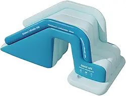 Tobogã aquático inflável para piscina, suprimentos práticos para crianças, prático tobogã aquático de PVC para piscina acima do solo, quintal de verão, Azul