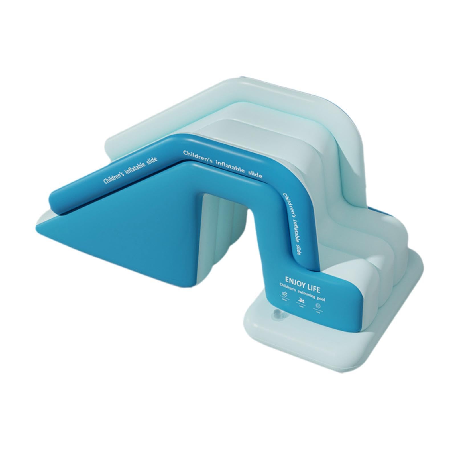 predolo Tobogán de Piscina Inflable, Tobogán de Agua de PVC para Verano, Piscina sobre El Suelo, Jardín, Azul