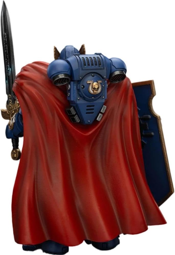 Warhammer40K Space Marine 2 Ultramarines Victrix Honour Guard with Storm Shield and Power Sword Action Figure 2025 Colllector's Edition 1:18 Scale 5 Inches Height