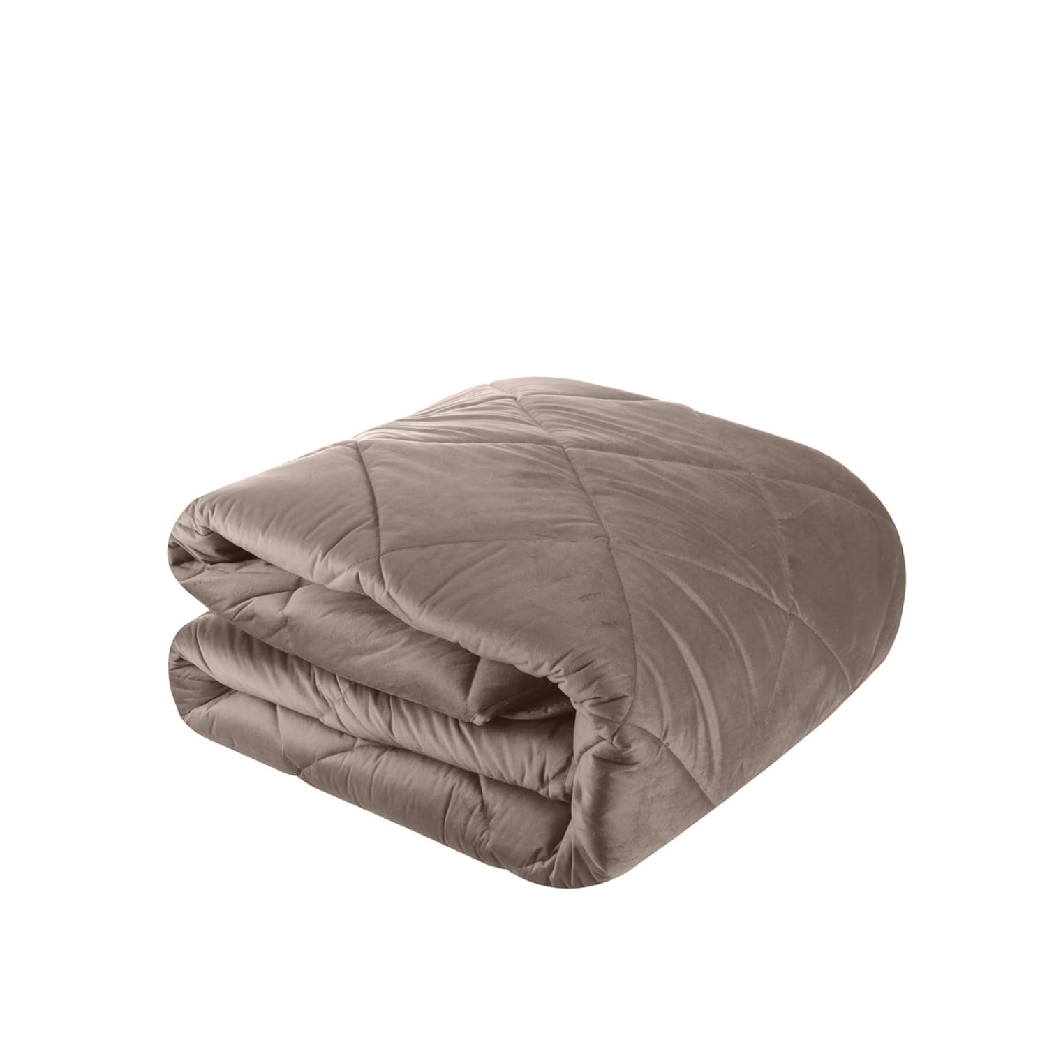 QUILT VELVET DOPPIO QUADRO TU TAUPE