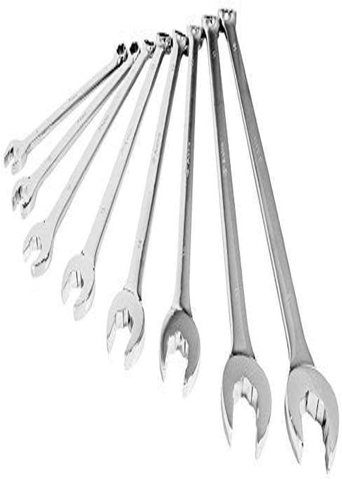 Astro Pneumatic Tool 7181XL 8 Piece Extra Long Damaged Fastener Flank Bite Combination Wrench Set