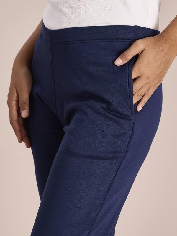 Image of GO COLORS Solid Ultra Warm Kurti Pant for Women | Mid Rise, Warm tech