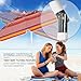 Aoxun Beach Umbrella with Tilt Pole, Portable Sand Anchor and Carry Bag, UPF 50+ Sun Shelter Air Vents Design for Outdoor Activities (Red), 6.5ft