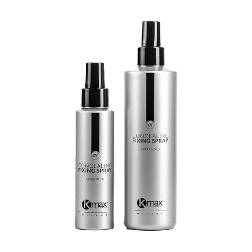 Kmax Concealing Fixing Spray - Lacca per Capelli Tenuta Media, Fissante Capelli, Fissatore Fibre Cheratina, Hair Fixing Spray - Formato da 250 ml
