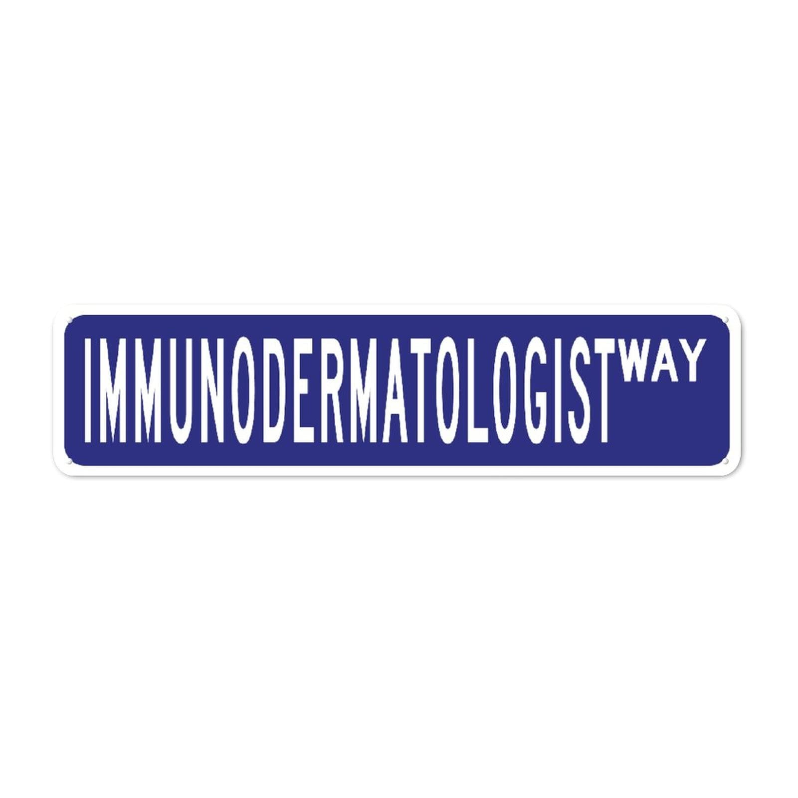 Plaque de rue immunodermatologue déco murale métal pour café et maison