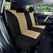 FH Group Car Seat Covers 3D Air Mesh - Universal Fit, Low Back Seat Cover, Airbag Compatible, Split Bench Rear Seat, Washable Seat Cover for SUV and Sedan, Full Set Beige