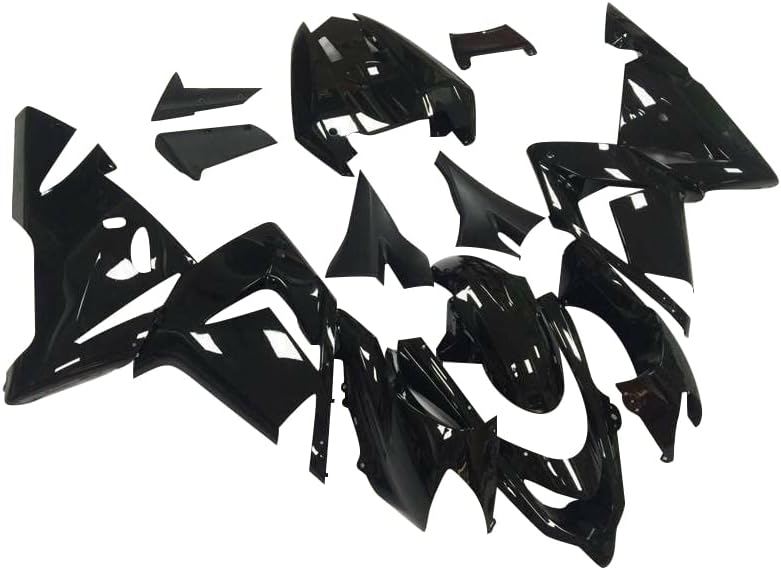 Carenado negro brillante apto para Kawasaki Ninja ZX10R ZX1000C 2004 2005 ABS plástico moldeado por inyección kit de carrocería agujero preperforado