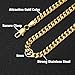 Gold Chain for Men, Mens 5mm Gold Plated Stainless Steel Cuban Link Chain Necklace (5MM-Gold, 18 Inches)