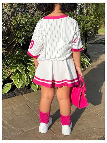SOLY HUX Toddler Girl's Summer Clothes Jersey T Shirt with Skirts Sporty Cute 2 Piece Outfits3