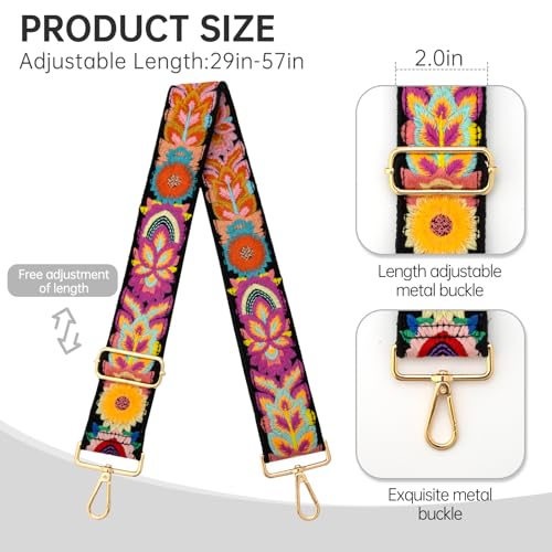 Image of Purse Straps Replacement Crossbody Wide Bag Strap for Purses Adjustable Shoulder Straps for Women Bags