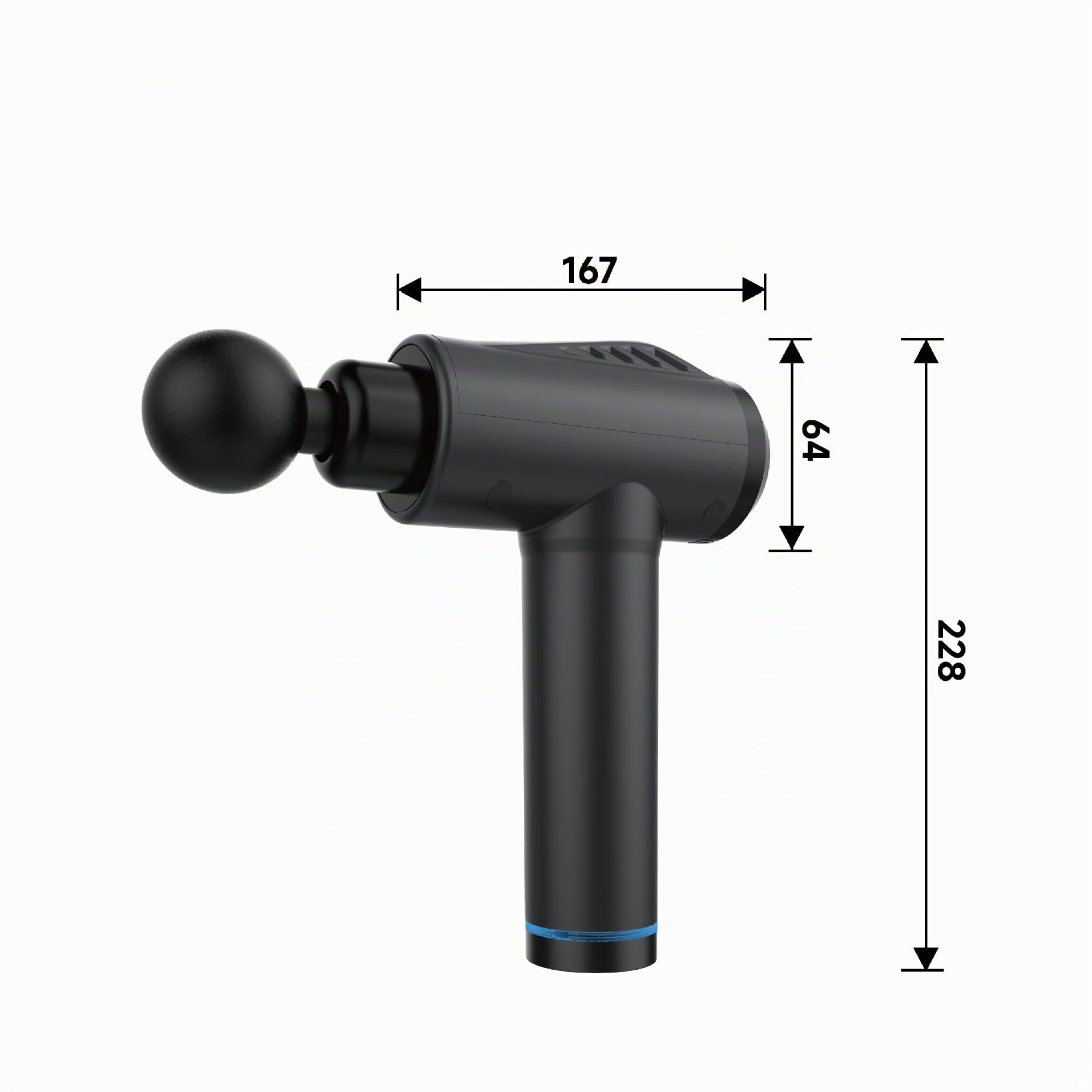 Oryzom Pistolet de massage V1 Pro – Technologie profonde à 3 600 impulsions/min, 30 niveaux réglables et 10 embouts pro pour un soulagement musculaire complet(Noir)