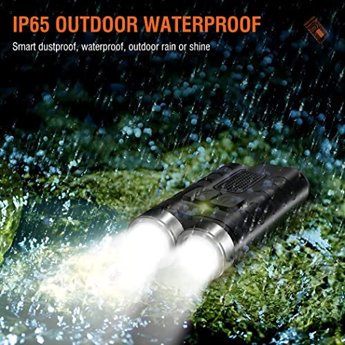 Cjyyue V3 Edc Flashlight, 900Lumens Mini Flashlight, Small Keychain Flashlight, Pocket Led Flashlight, Rechargeable Powerful Tactical Flashlights For Emergency Hiking Everyday Carry (Black) #TOP6