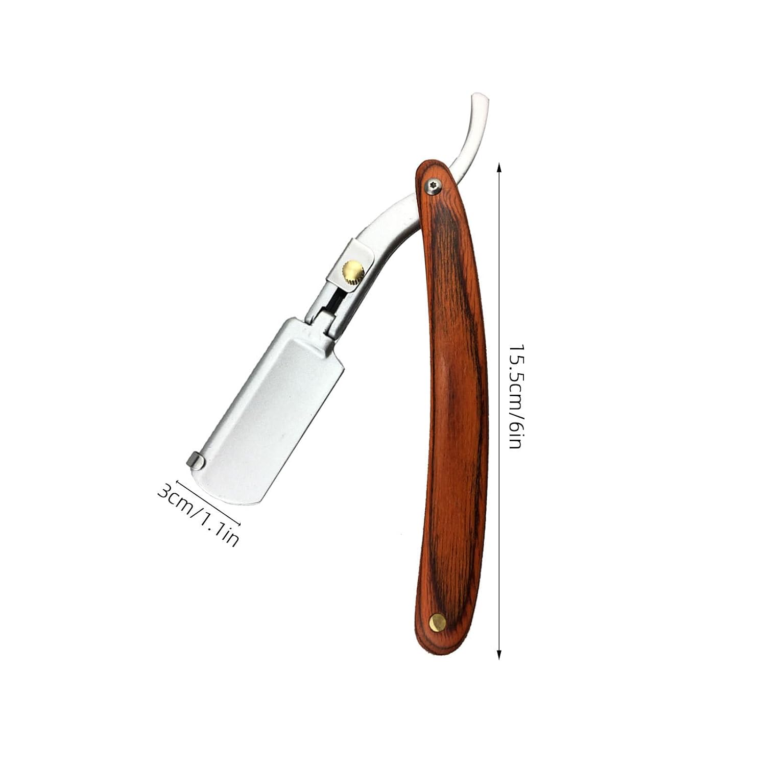 GALPADA Manual Metal Shaving Razor for Men Portable and Easy to Use Straight Barber Razor for Beard and Sideburns Grooming, for Travel and Barber Shops
