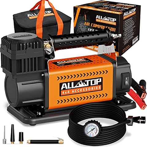 ALL-TOP Air Compressor Kit, 12V Portable Inflator 7.06CFM, Offroad Air Compressor for Truck ,Air Pump for Car Heavy Duty, Max 150PSI for SUV 4x4 Vehicle RV Tire Cover