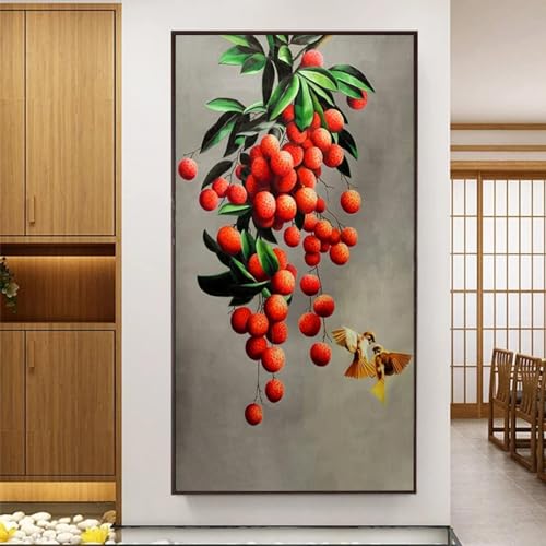 Impression sur toile litchi kaki décoration salon moderne 50x100cm