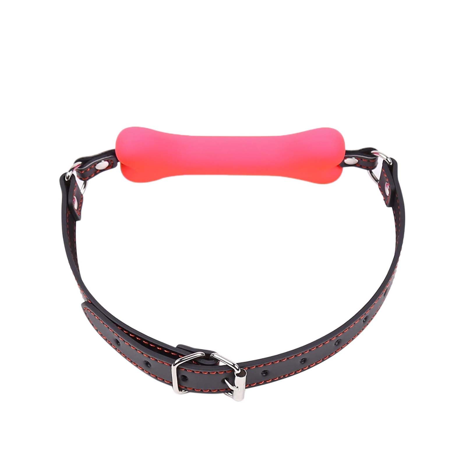Bavaglio in silicone a forma di osso e cinturino per la copertura degli occhi, set di addestramento per animali domestici simulato per gioco sessuale in camera da letto - B04IT