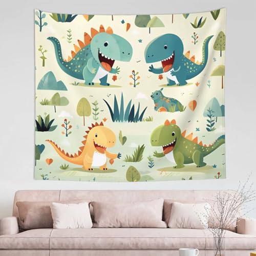 Tapisserie TYUMH tissu doux petit dinosaure pour deco salon et dortoir