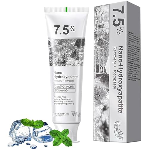 Ayzololo 7.5% Hydroxyapatite Toothpaste for Advanced Enamel Protection,Appropriate for Sensitive Teeth,Gentle and Effective Formula,Fresh Mint (Pack of 1)
