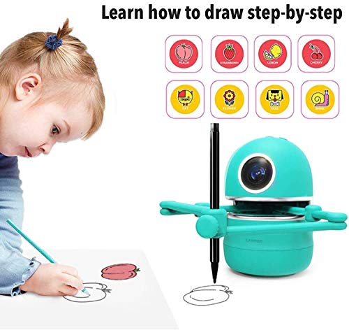 Pidoko Kids The Robot Artist - Includes Math and Alphabets Learning Cards - Drawing Art Toy for Boys and Girls