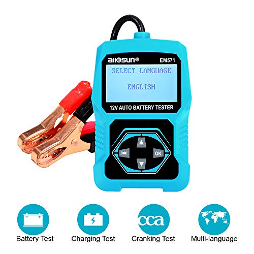 allsun Battery Tester 12v Cranking System/Charging System Analyzer Diagnostic Tool Battery Load 100-2000