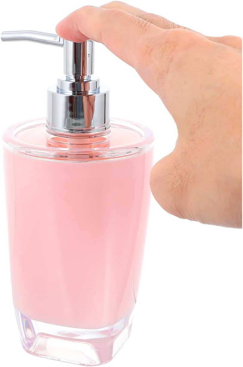 4-Piece Bathroom Accessory Set Toothbrush Holder Lotion Dispenser Soap Dish Vanity Organizer Sturdy Plastic for Home Use for Bathrooms