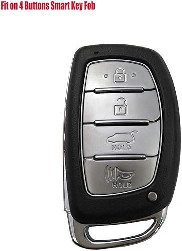 Miniatura 2 de Cubierta del llavero del protector del patrón de la fibra de carbono del ABS con los botones del silicón para 2015 Hyundai Sonata Tucson Elantra