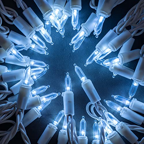 YULETIME 200 White LED Christmas Lights with White Wire, Pack of 2 Strands 33 Feet 100 Lights UL Certified Holiday String Light Set by YULETIME - Image 2