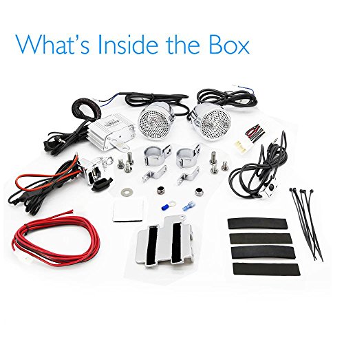 Pyle 300 Watt Weatherproof Motorcycle Speaker And Amplifier System W/ Two 2.25 Inch Waterproof Speakers, Aux In- Handlebar Mount Atv Mini Stereo Audio Receiver Kit Set - Also For Marine Boat - Plmca60 #TOP6