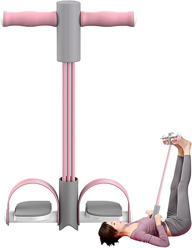 Miniatura 10 de Cuerda elástica para sentarse, bandas de resistencia de pedal de fitness, equipo de ejercicio multifuncional portátil, entrenamiento de fuerza de