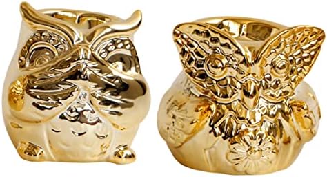 Abaodam Owl Candle Holder Car Menorah Car Stands Wedding Table Decor 2 Pcs Tea Candle Holder Mini Owl Statue Decorative Candle Holder Table Owl Decor Owl Shaped Candle Holder Jewelry Tray