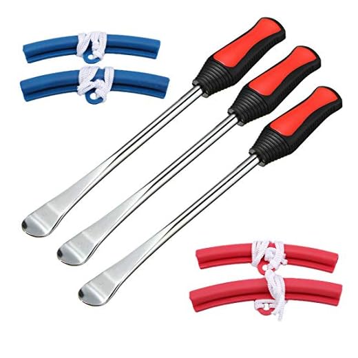 P1 Tools Tire Iron Spoon Lever Changer Dirt Bike Lawn Mower Motorcycle Bike Tire Changing Tools Kits 3 Tire Irons 4 Rim Protectors