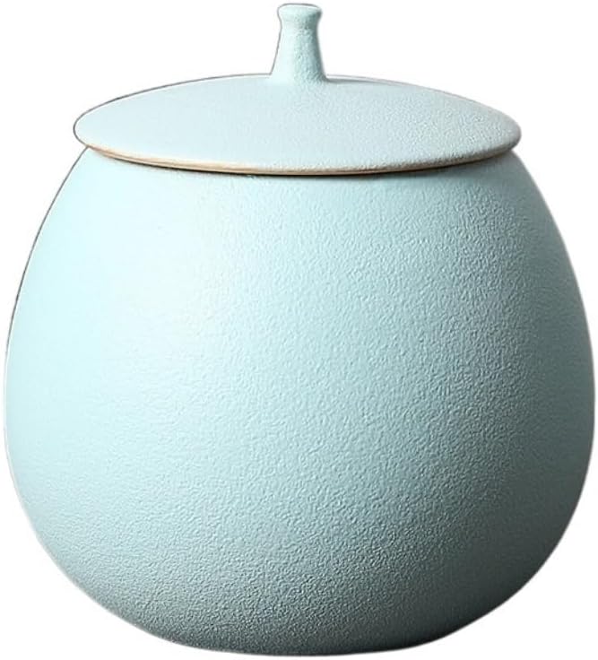 SONGCHAO Sugar Jar Tea Can Small Portable Nut Coffee Cereal Sealed Can Household Kitchen Food Storage Can Ceramic Can Wake Up Tea Can Tea Canister (Color : D)